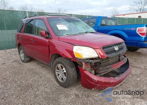 2005 Honda Pilot Ex-L from USA, damaged, VIN 5FNYF18635B062551